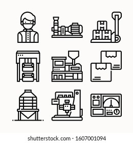 Industrial Line icons Pack vector
