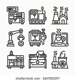 Industrial Line icons Pack vector