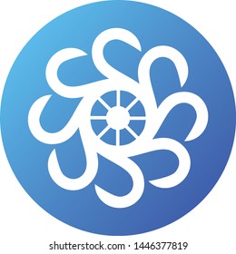Industrial logo, abstract tech flat icon vector design. Great for mobile app, web design, print materials, etc.