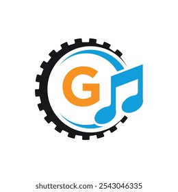 Industrial Logo combine with letter G vector template
