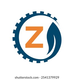 Industrial Logo combine with letter Z vector template