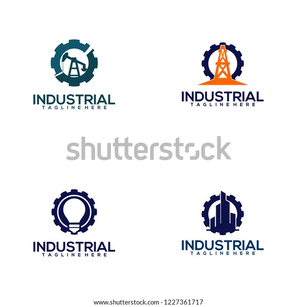 Industrial Logo Design Stock Vector (Royalty Free) 1227361717