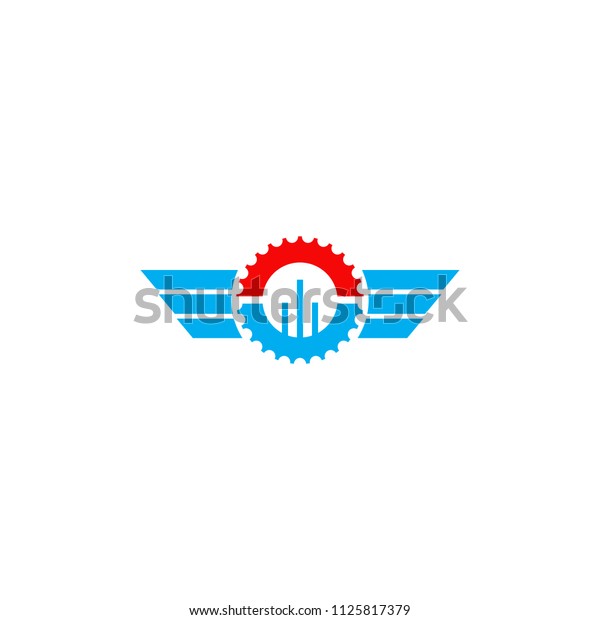 Industrial logo design with\
gear icon