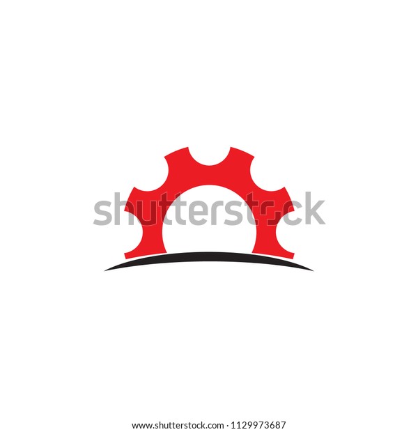 industrial logo design with
gear icon