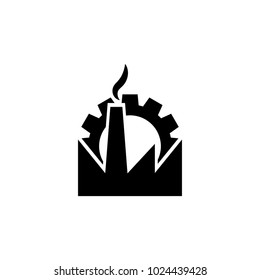 Industrial logo design template vector