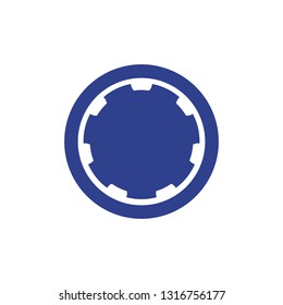 Industrial logo design vector template with gear icon