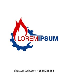Industrial Logo Design Vector Template