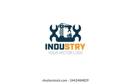 industrial logo design vector template Art Illustration