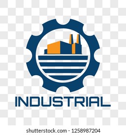 industrial logo isolated on transparent background. vector illustration
