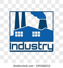 industrial logo isolated on transparent background. vector illustration