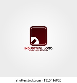 industrial logo template, vector logo  