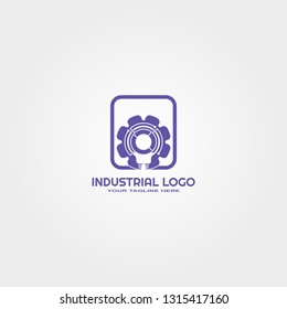 industrial logo template, vector logo  