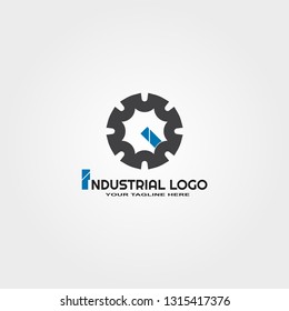 industrial logo template, vector logo  