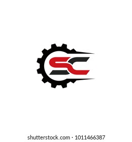 industrial logo vector initial modern