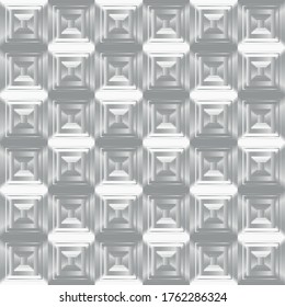 Industrial or luxury style, metallic gray color seamless wallpaper background. Vector design.