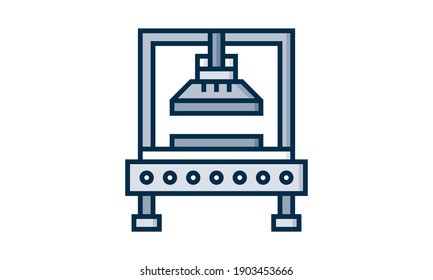 Industrial machine equipment  icon vector image

