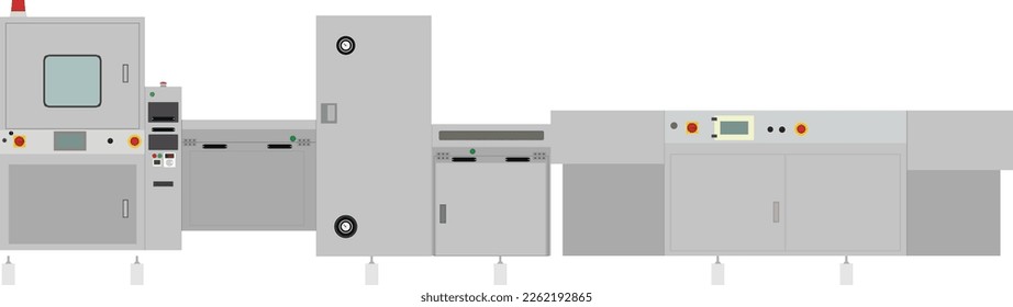 Industrial Machinery for Manufacturing ,Engineering Vector Illustration Factory,Print circuit board