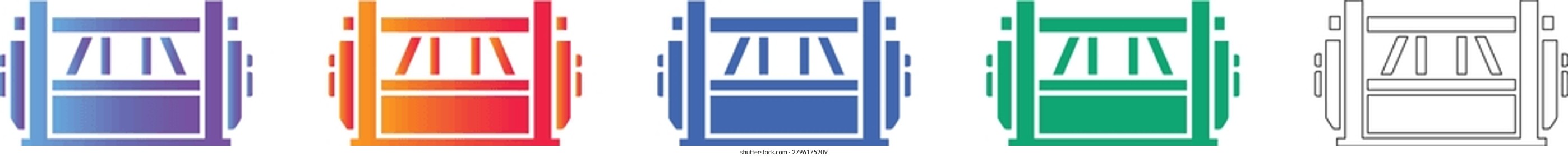Industrial Machinery Press and Compactor Icons vol 1148