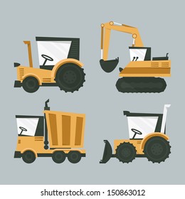 industrial machines, vector