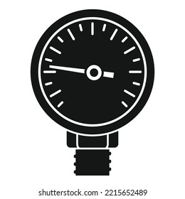 Industrial manometer icon simple vector. Gas pressure. Meter gauge