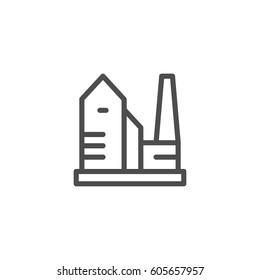 Industrial manufacturing line icon