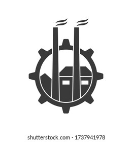 Industrial mechanical engineering gear icon