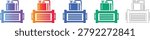 Industrial Mixing Machine Icon Set vol 1752