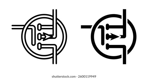 Industrial mosfet icon simple vector. Electric circuit. Central computer