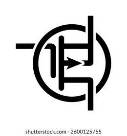 Industrial mosfet icon simple vector. Electric circuit. Central computer