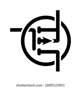 Industrial mosfet icon simple vector. Electric circuit. Central computer