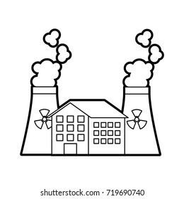 industrial the nuclear power plant and factory reactor tower