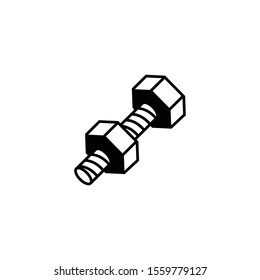Industrial nut icon in trendy flat style isolated on white background. Symbol for your web site design, logo, app, UI. Vector illustration, EPS