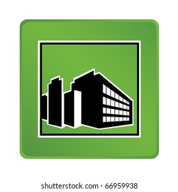 Industrial object on a green background