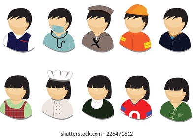 Industrial of Occupation icons vector for general usage such as infographic vector illustrations people 