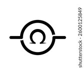 Industrial ohmmeter icon simple vector. Electric circuit. Central computer