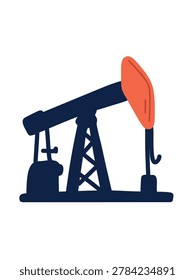 industrial oil pump jack operating in desert landscape