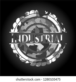 Industrial on grey camo pattern