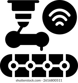 Industrial Operations Glyph Vector Icon Design