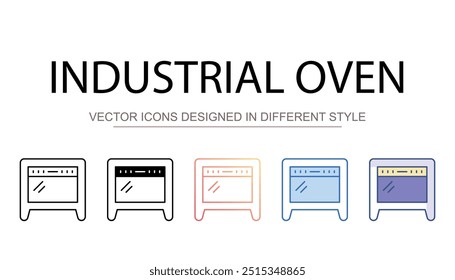 Industrial Oven icon design with white background stock illustration