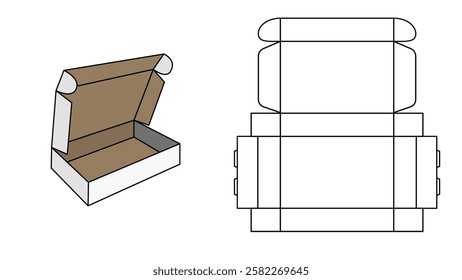 Industrial Packaging Box Template Blueprint