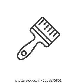 Industrial paintbrush, icon in line design. Paintbrush, industrial, tool, painting, worker, factory, construction on white background vector. Industrial paintbrush editable stroke icon