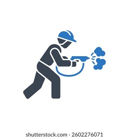 Industrial Painter Icon On White Background