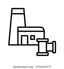 Ilustração do vetor de ícone de contorno de tubo industrial