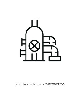 Industrial Pipe System icon. Simple industrial pipe system icon for social media, app, and web design. Vector illustration.