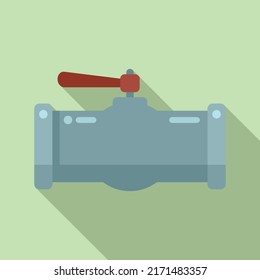 Vector plano del icono de la tubería industrial. Sistema de drenaje. Presión de aceite