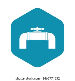 Industrial pipe valve icon. Simple illustration of industrial pipe valve vector icon for web