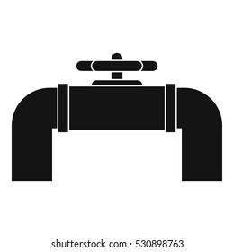 Industrial pipe valve icon. Simple illustration of industrial pipe valve vector icon for web