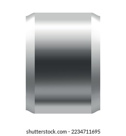 Industrial pipeline pipes realistic composition with isolated image of silver steel pipe part on blank background vector illustration