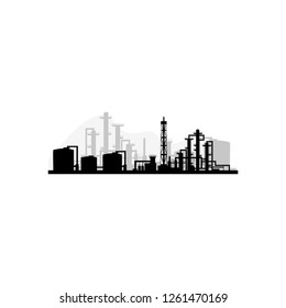 Industrial Plant Digital Design, Vector Illustration 10 Eps Graphic