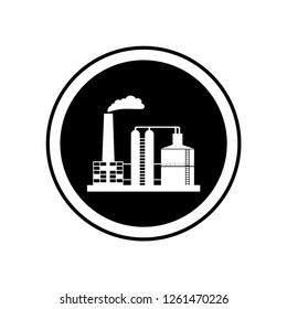 Industrial plant digital design, vector illustration 10 eps graphic